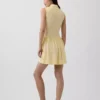 Mini-Hemdkleid aus Leinenmischung mit tief sitzender Taille