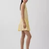 Mini-Hemdkleid aus Leinenmischung mit tief sitzender Taille