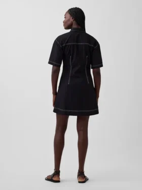 Mini-Hemdkleid aus Popeline