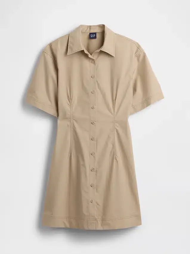 Mini-Hemdkleid aus Popeline