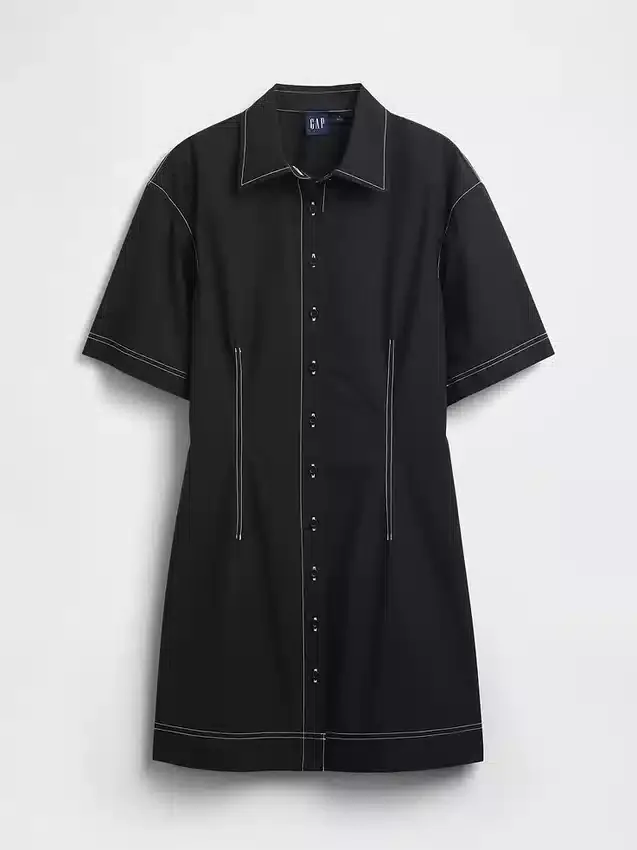 Mini-Hemdkleid aus Popeline