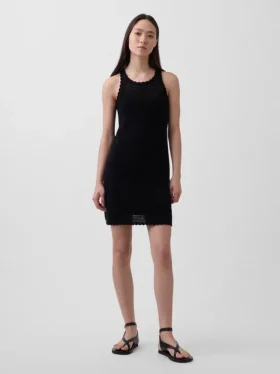 Mini-Kleid aus 100 % Baumwolle, gehäkelt