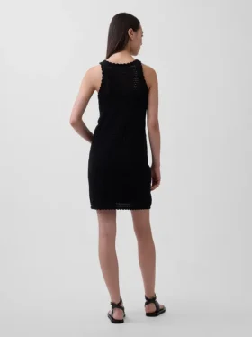 Mini-Kleid aus 100 % Baumwolle, gehäkelt