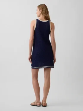 Mini-Kleid aus 100 % Baumwolle, gehäkelt