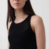 Mini-Kleid aus 100 % Baumwolle, gehäkelt