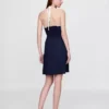 Mini-Kleid aus Leinenmischung mit Neckholder