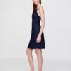 Mini-Kleid aus Leinenmischung mit Neckholder