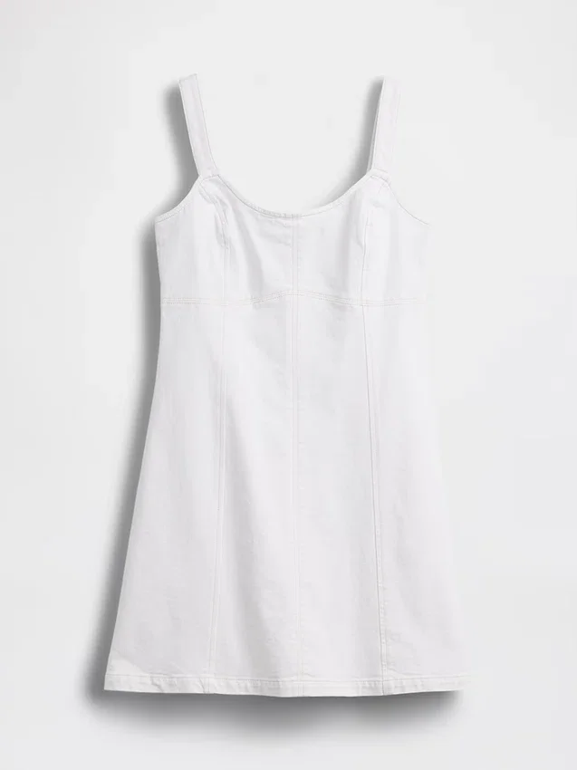 Mini-Kleid mit Denim-Einsätzen