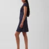 Mini-Kleid mit V-Ausschnitt und Print