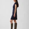 Mini-Kleid mit V-Ausschnitt und Print