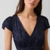 Mini-Kleid mit V-Ausschnitt und Print