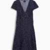 Mini-Kleid mit V-Ausschnitt und Print