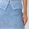Mini-Pullover-Rock aus 100 % Baumwolle mit Pointelle-Muster