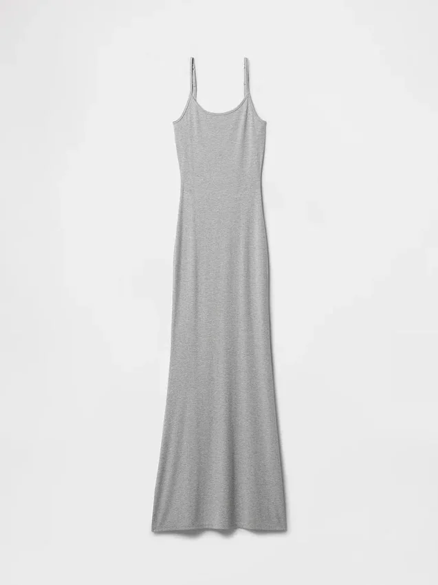 Mini-Ripp-Pyjama-Maxikleid
