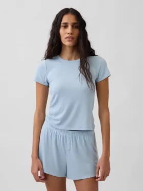 Mini-Ripp-Pyjama-T-Shirt