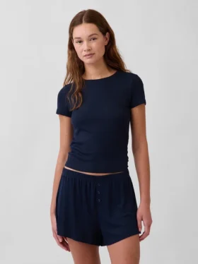 Mini-Ripp-Pyjama-T-Shirt