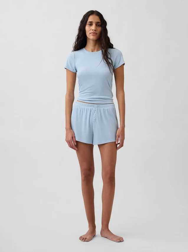 Mini-Ripp-Pyjama-T-Shirt