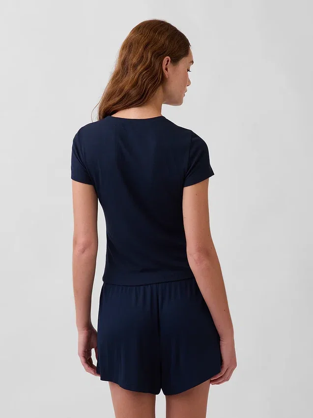 Mini-Ripp-Pyjama-T-Shirt