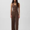 Mini-Ripp-Spitzen-Henley-Pyjama-Oberteil