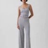 Mini-Ripp-Spitzen-Henley-Pyjama-Oberteil