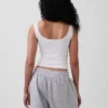 Mini-Ripp-Spitzen-Henley-Pyjama-Oberteil
