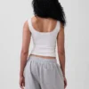 Mini-Ripp-Spitzen-Henley-Pyjama-Oberteil