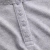 Mini-Ripp-Spitzen-Henley-Pyjama-Oberteil