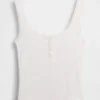 Mini-Ripp-Spitzen-Henley-Pyjama-Oberteil