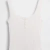 Mini-Ripp-Spitzen-Henley-Pyjama-Oberteil