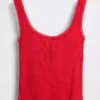 Mini-Ripp-Spitzen-Henley-Pyjama-Oberteil
