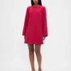 Mini-Shift-Kleid mit U-Boot-Ausschnitt
