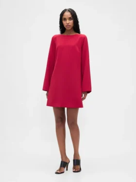 Mini-Shift-Kleid mit U-Boot-Ausschnitt