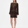 Mini-Shift-Kleid mit U-Boot-Ausschnitt