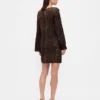 Mini-Shift-Kleid mit U-Boot-Ausschnitt