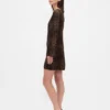 Mini-Shift-Kleid mit U-Boot-Ausschnitt