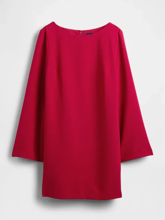 Mini-Shift-Kleid mit U-Boot-Ausschnitt