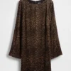 Mini-Shift-Kleid mit U-Boot-Ausschnitt