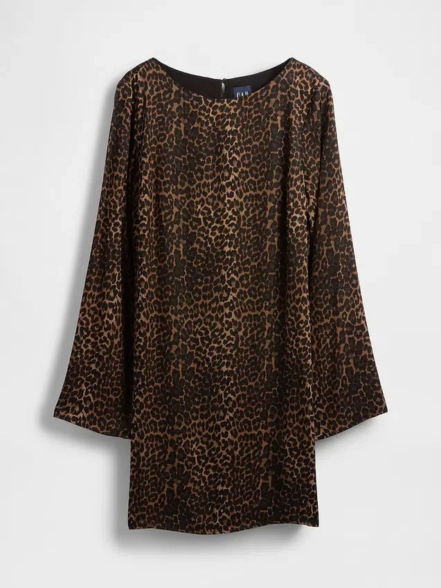 Mini-Shift-Kleid mit U-Boot-Ausschnitt