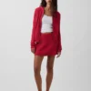 Mini-Skort aus 100 % Baumwolle im Zopfmuster