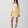 Mini-Skort aus 100 % Baumwolle im Zopfmuster