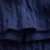 Mini-Skort aus 100 % Baumwolle im Zopfmuster