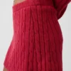 Mini-Skort aus 100 % Baumwolle im Zopfmuster