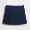 Mini-Skort aus 100 % Baumwolle im Zopfmuster