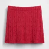 Mini-Skort aus 100 % Baumwolle im Zopfmuster