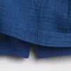 Mini-Skort aus Baumwollgaze-Denim mit gerafftem Bund