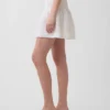 Mini-Skort aus Baumwollgaze mit gesmoktem Bund