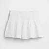 Mini-Skort aus Baumwollgaze mit gesmoktem Bund
