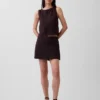 Mini-Skort aus Leinenmischung