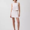 Mini-Skort aus Leinenmischung