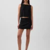 Mini-Skort aus Leinenmischung